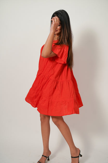 Peppy orange dress