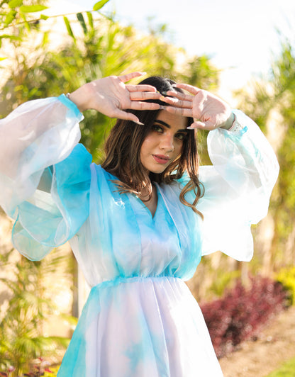 Blue Tie & Dye dress